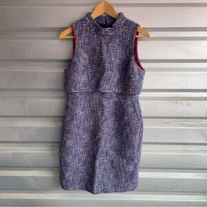 J. Crew NWT Tie-neck tank dress in autumn tweed